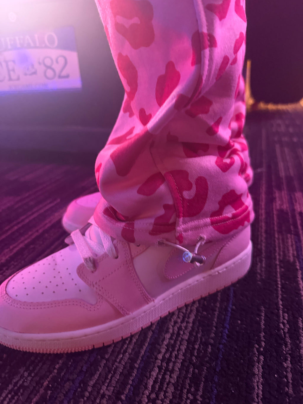 Concretejungle Pink Leopard cropped 🐆 sweatsuit