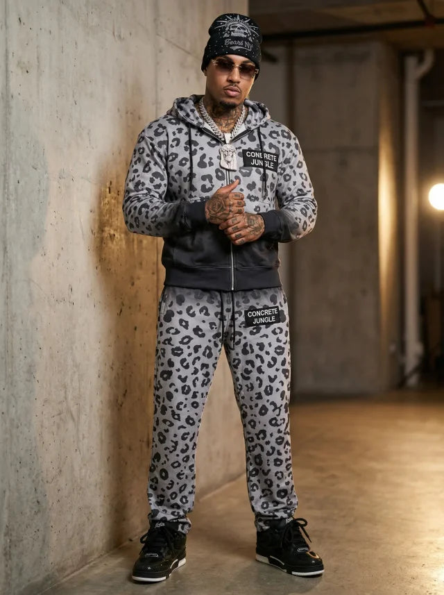 Concrete Jungle Leopard Gradient Sweatsuit