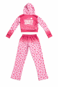 Concretejungle Pink Leopard cropped Set