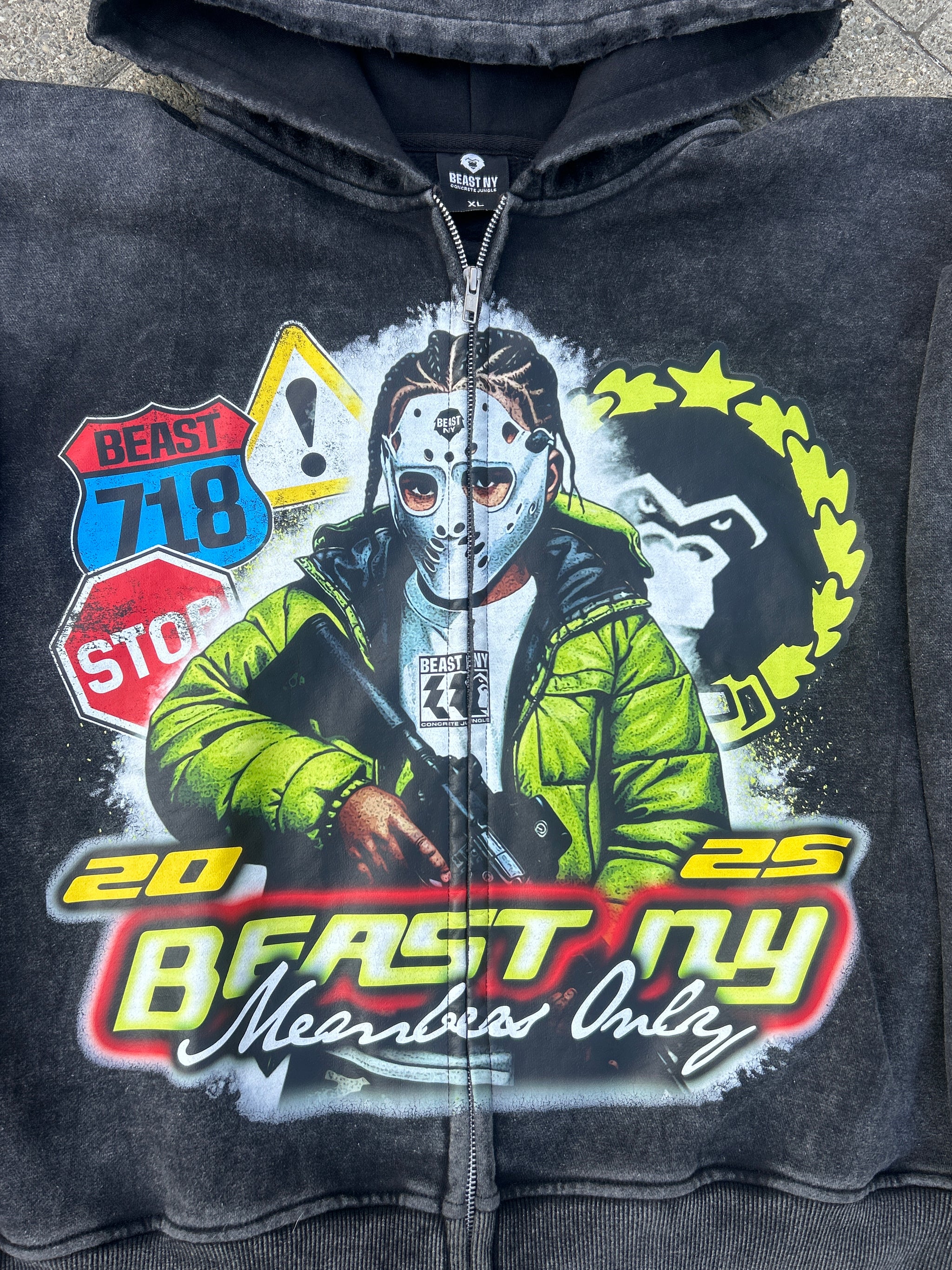 CONCRETE JUNGLE (Beast NY Collection) Hoodie  (Zip-Up Style)