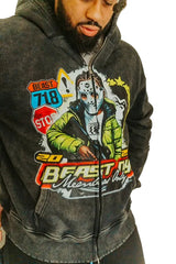 CONCRETE JUNGLE (Beast NY Collection) Hoodie  (Zip-Up Style)