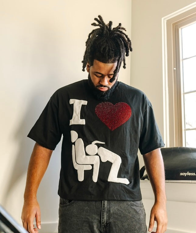 Our famous “I ❤️ head” Boxy Gemstone Tee