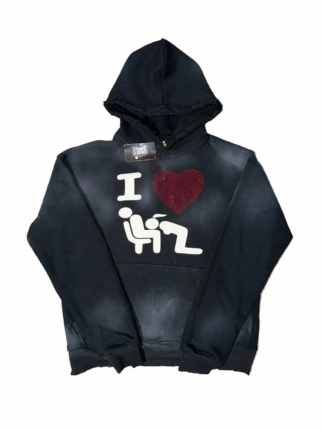 Our famous “I ❤️ Head ” Gemstone Hoodie