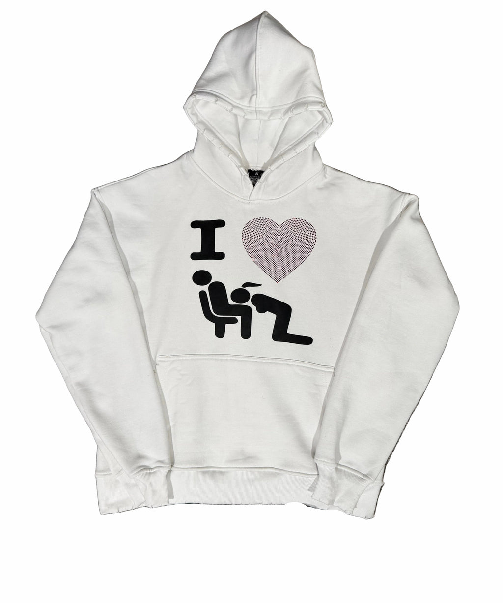 Our famous “I ❤️ Head ” Gemstone Hoodie