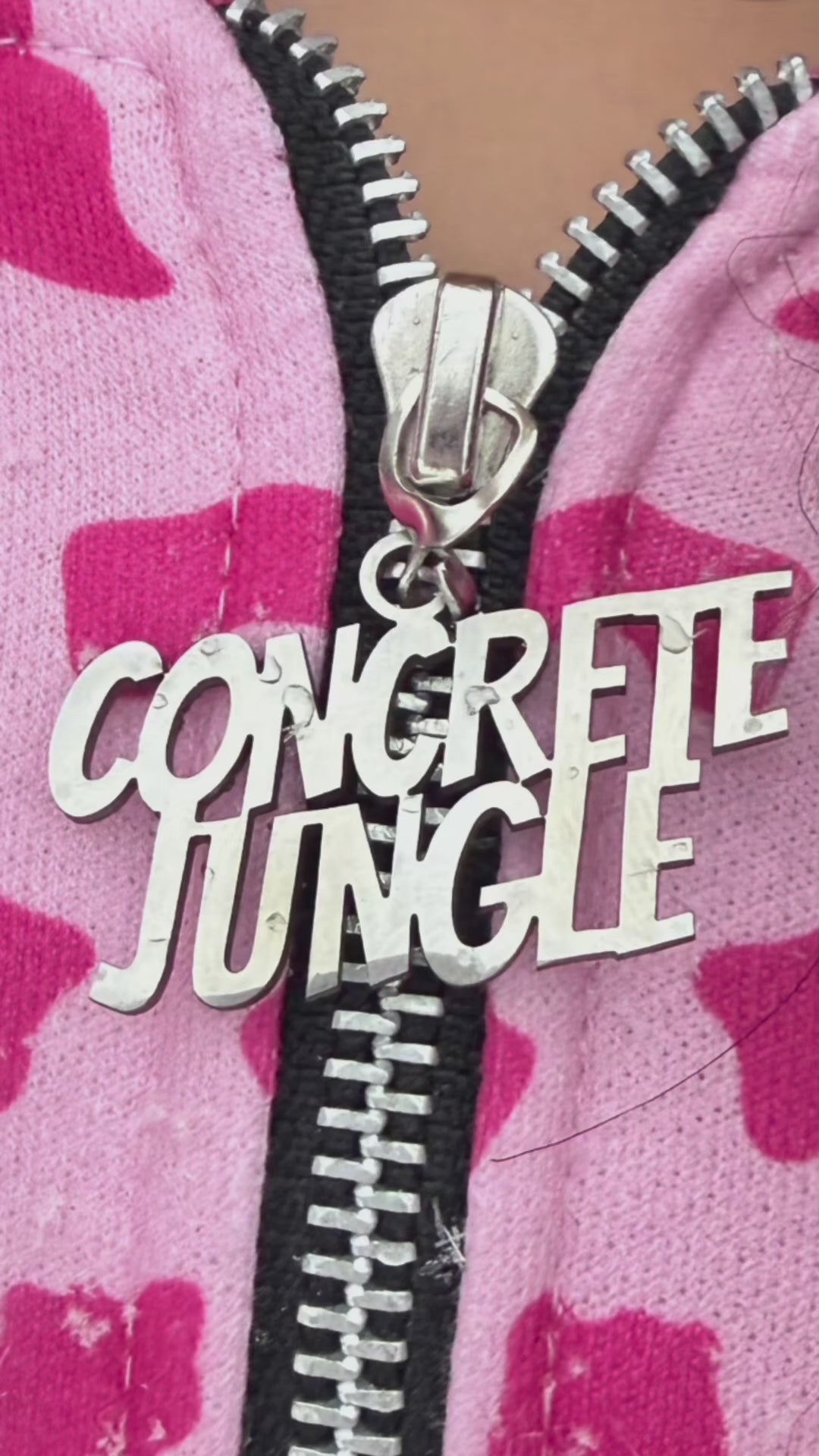 Concretejungle Pink Leopard cropped 🐆 sweatsuit